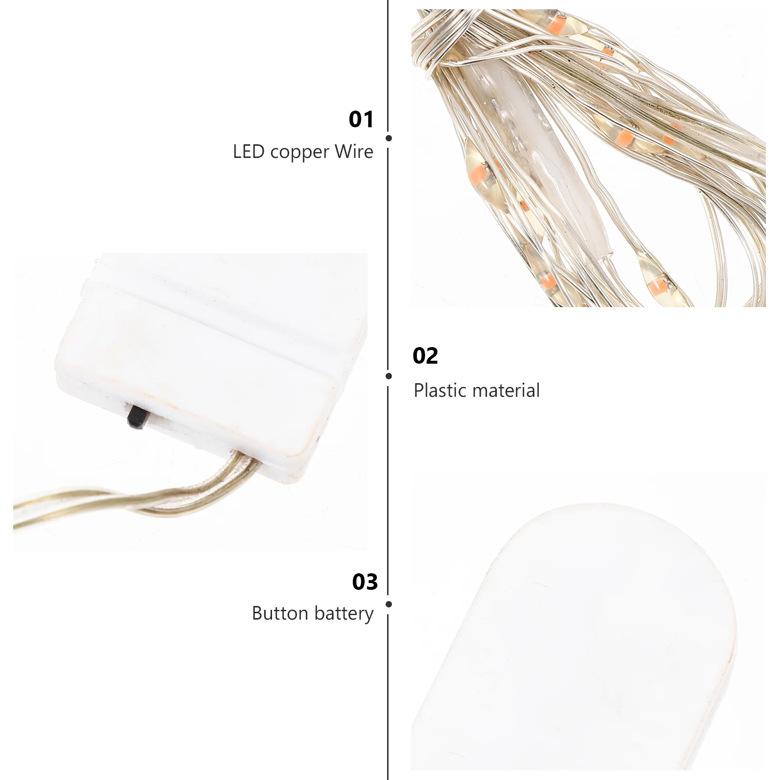 6 قطعة سلسلة مصباح مهرجان ملون تعمل سلسلة ضوء لديكور عيد الميلاد مشهد الزفاف تخطيط مصباح حلية #1