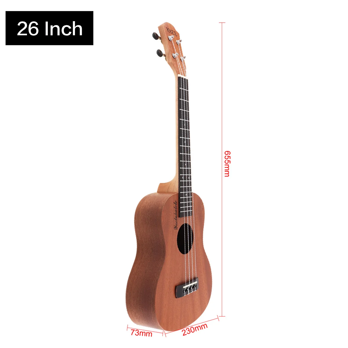 21 / 23 / 26 pollici Tenore Ukulele Concerto Chitarra acustica Cutaway 4 corde Chitarra in legno di mogano Ukulele Hawaii Soprano Ukulele