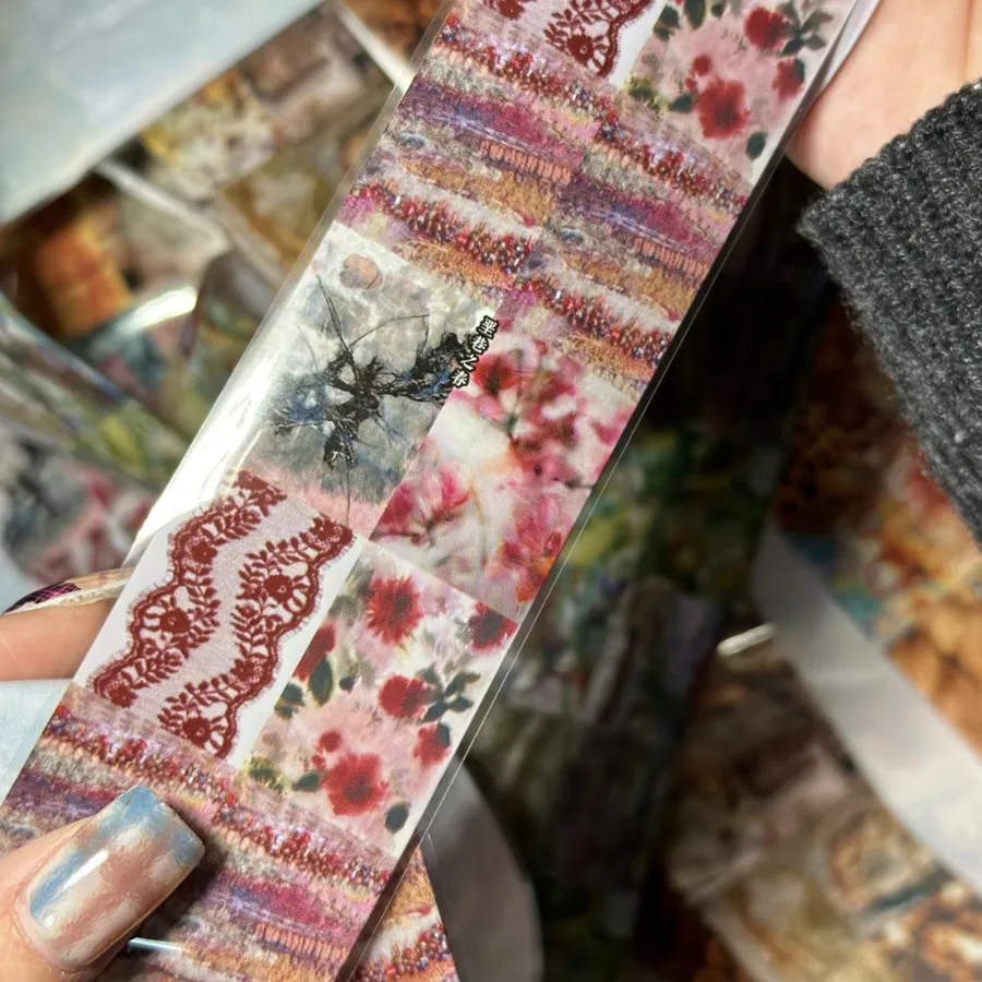 Feuilles d'ongles léopard 100cm, 1 pièce, papier de transfert de dentelle, autocollants floraux, enveloppes d'ongles à nœud papillon, décorations Vintage pour Nail Art