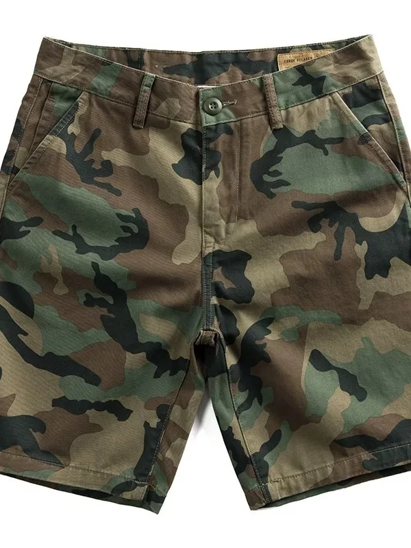 

Fashionable Camouflage Workwear Shorts Men's Trendy Sporty Five-Quarter Loose Casual Pants Teenage Summer Outdoor Style