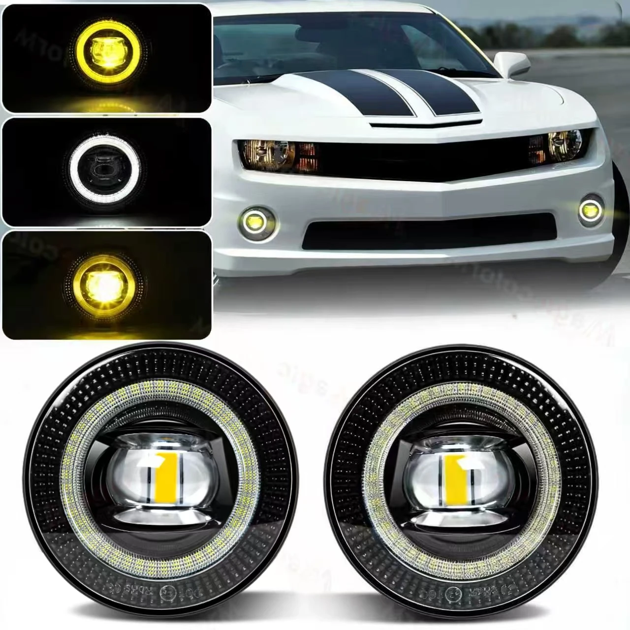 

Led Angle Eye Foglight For Chevrolet Chevy Tahoe 07-14 Avalanche 10-13 Fog Lamp For Ford Escape 07-10 Front Bumper Driving Light