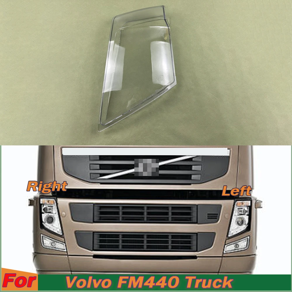 

For Volvo FM440 Truck Front Headlight Cover Transparent Lamp Shade Headlamp Shell Lens Plexiglass Replace Original Lampshade