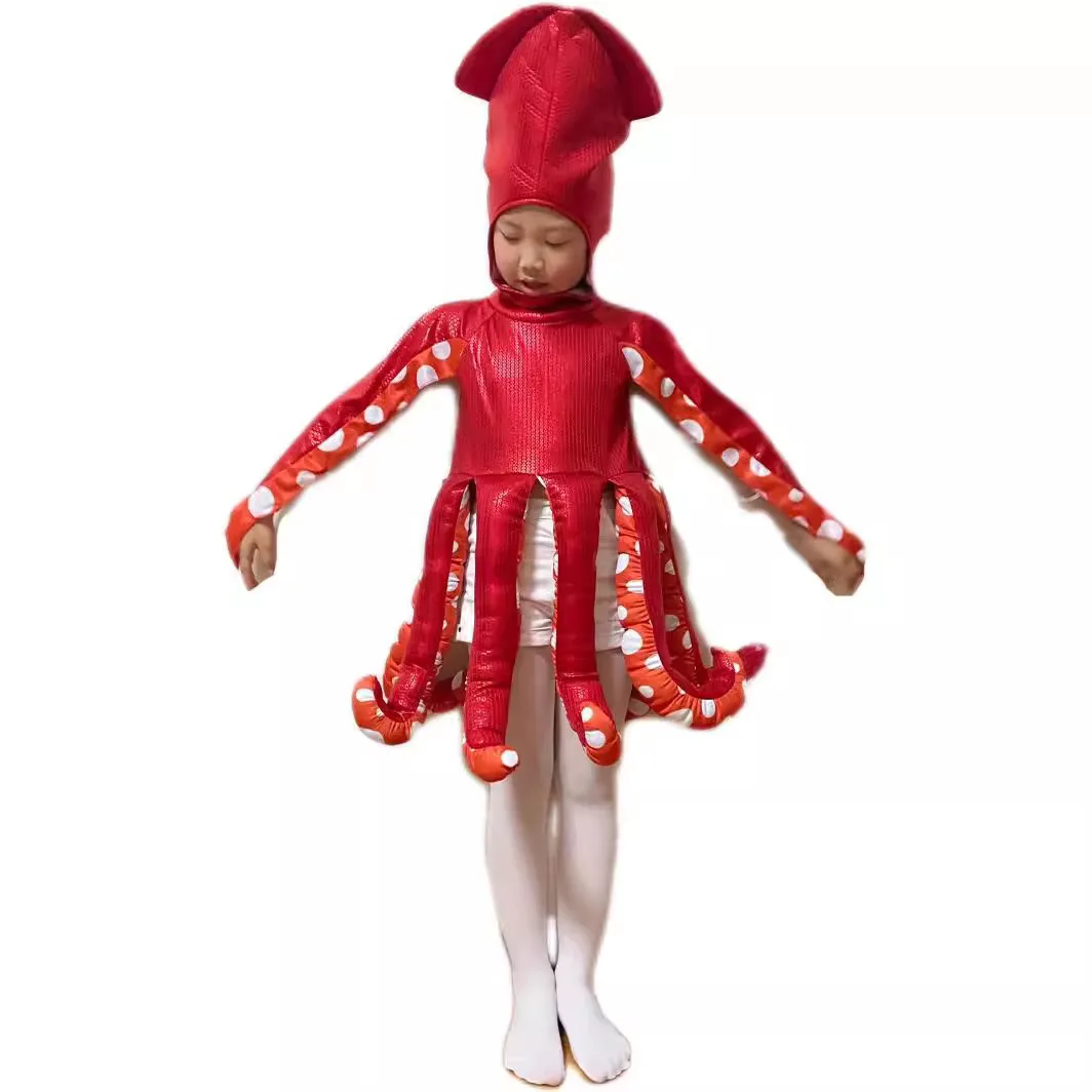 Fantasia de cosplay loween, fantasia infantil de poliéster, material tradicional chinês, roupas para performance em palco