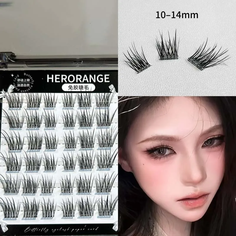 Fox Eye Glue-Free False Eyelashes Easy to Apply Beginner Friendly Natural Soft & Reusable for Daily Makeup