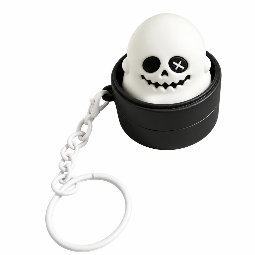 Cartoon Calming Keychain Keys Finger Button Pumpkin Ghost Anti-stress Pendant Bag Charms 3D Printed Foods Clicker Key Chain