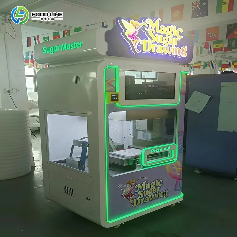 Customized Smart AI Sugar Painting Vending Machine Sugar Printer Candy Sugar Candy Printer for Store & DIY Business