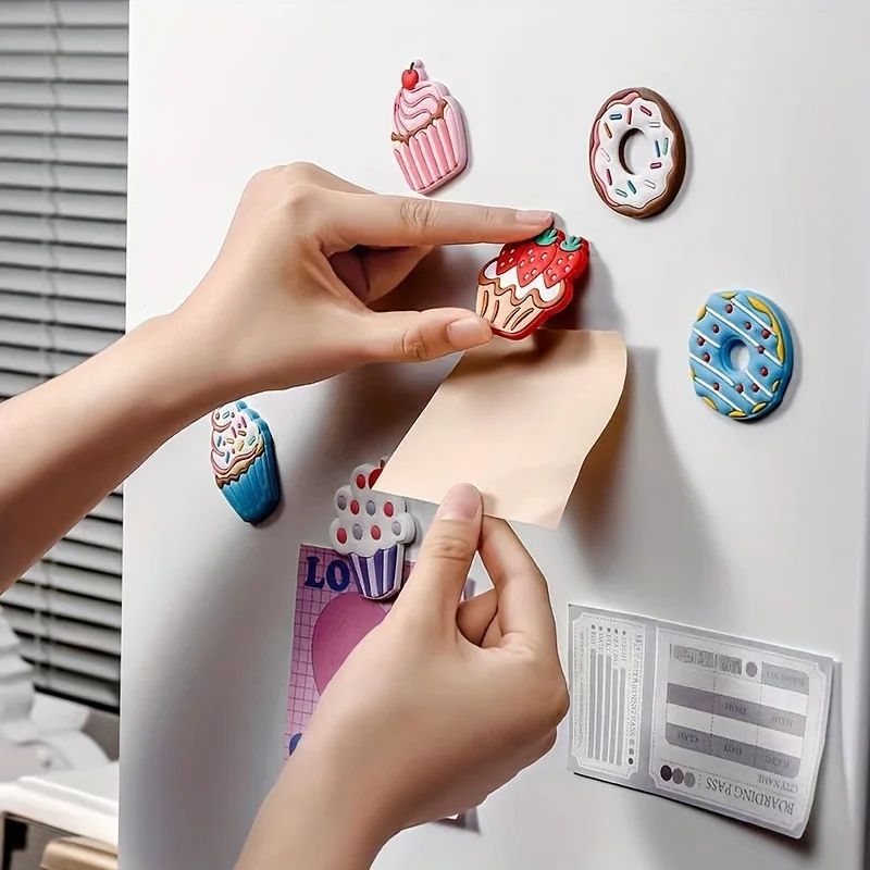1pc, Fridge Magnets, Donut Shaped Fridge Magnets,Whiteboard Magnets Sticker, Decorative Refrigerator Magnets