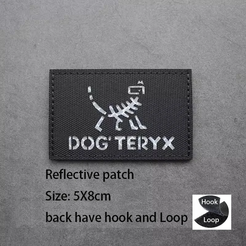 IR Reflective Blood Group PATCH Nylon Laser Engraving Craft  Armband Luminous Patch Tactical Morale Badge Outdoor Pack Sticker