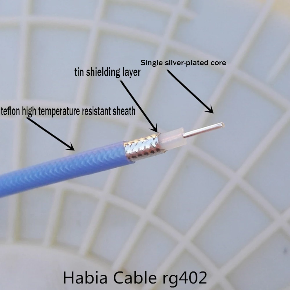 Silver-plated Shielded Qire RG402 Semi-flexible Coaxial Cable up to 20GHZ High Frequency RG141 Signal Cable coaxial Wire