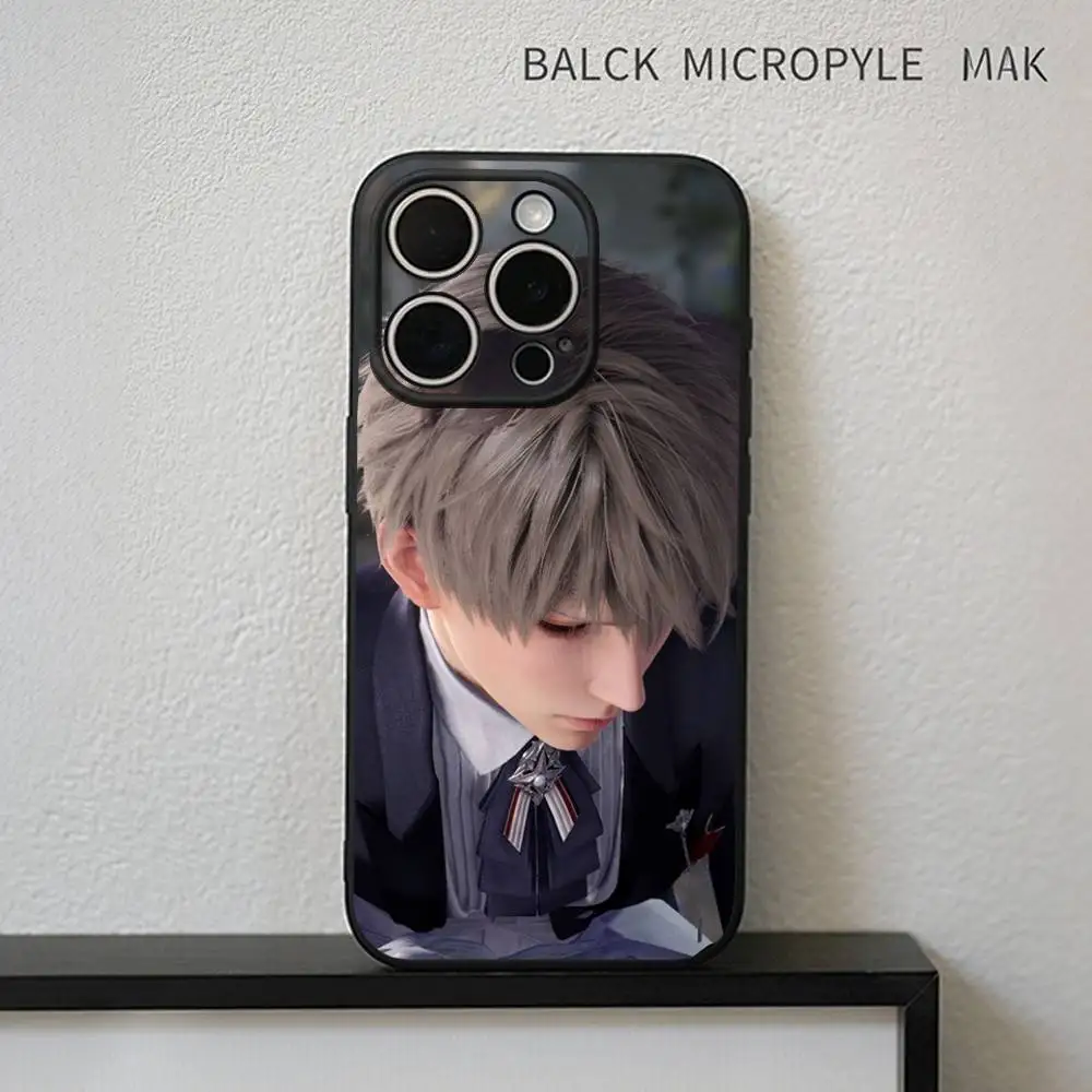 Etui na telefon Love Deepspac Rafayel do iPhone'a 17, 16, 15, 14, 13, 12, 11 Plus, Pro Max, miękka czarna obudowa