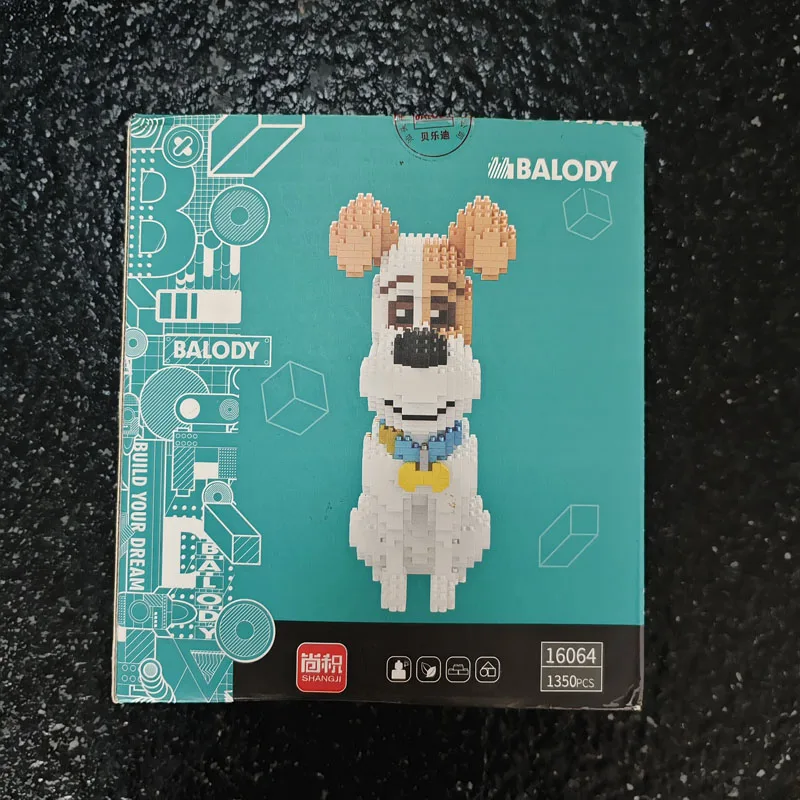 Balody 16064 Cartoon Cute Pet Dog Model Corgi Collie Mini Building Blocks Model Birthday Toys for Children Gifts