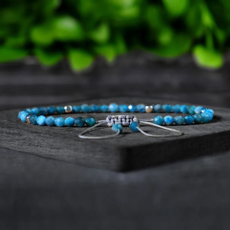 سوار رائع من كريستال الأباتيت، سوار بسيط من الحجر الطبيعي، جوهرة ميلاد ديسمبر #4