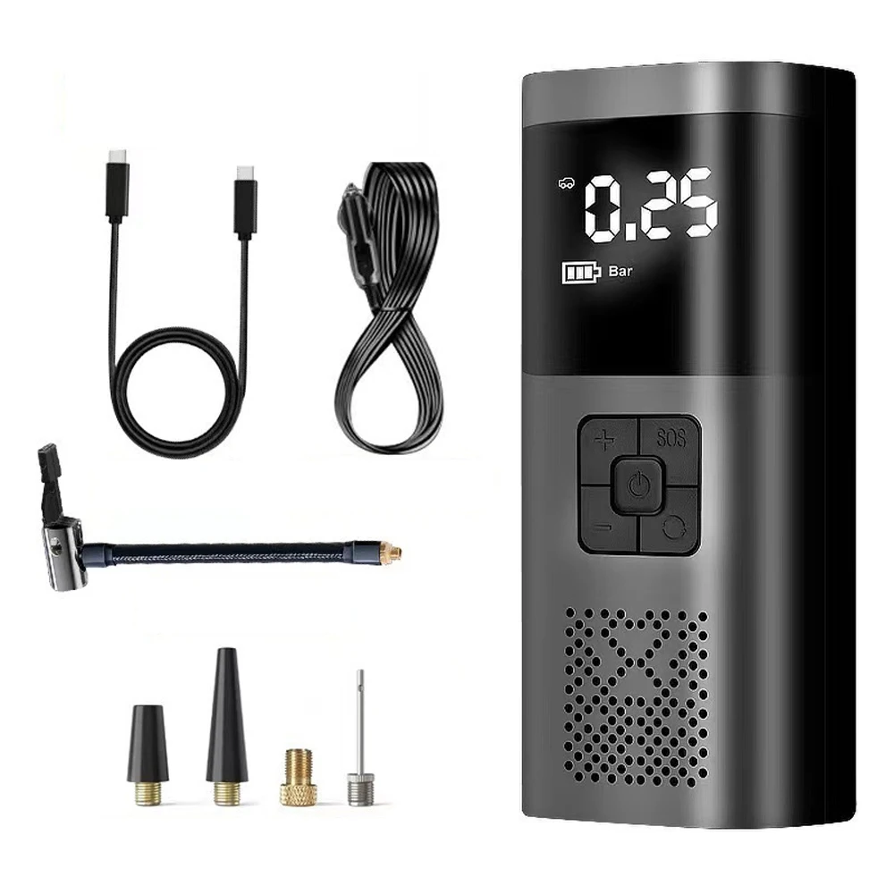 

Автомобильный воздушный компрессор 150PSI, 100 Вт, 35 л/мин, портативный электрический воздушный насос, насос для накачивания шин автомобиля, мотоцикла, велосипеда