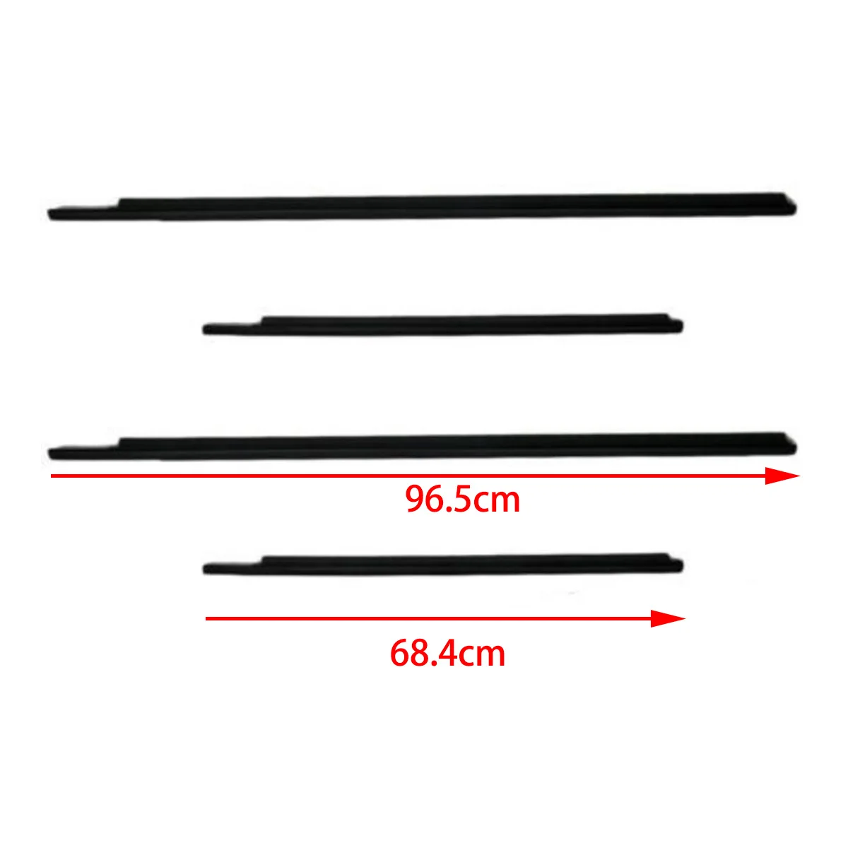 4PCS Car Outer Door Windows Rubber Weatherstrip For Toyota Vios 2008-2013 Waterproof Pressure Sealing Strip Car Accessories