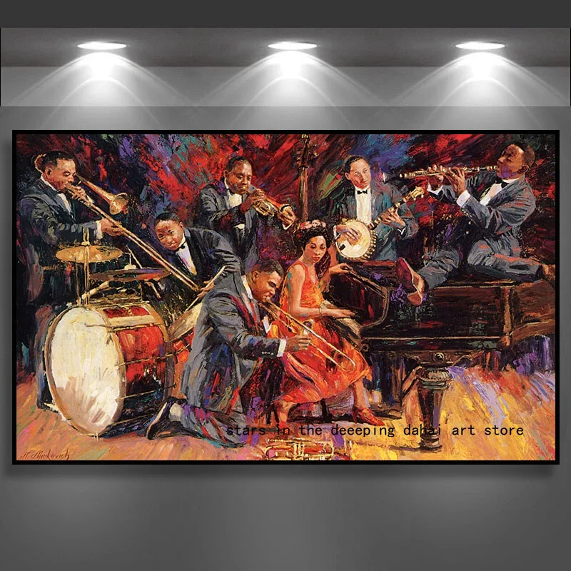 Picture Of Musical Instrument - Abstrak Musik Jazz Band Penyanyi Wanita