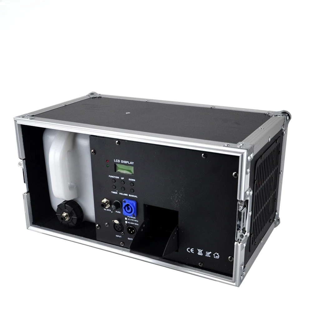 

New 2000-watt stage mist hood air box packaging manual DMX remote control water-based e-liquid, regular and quantitative