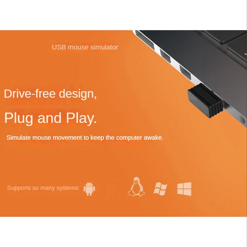 USB Mouse Jiggler Indetectável USB Mouse Mover Automático Mouse Shaker Mouse Movimento Simulador Manter PC Awake
