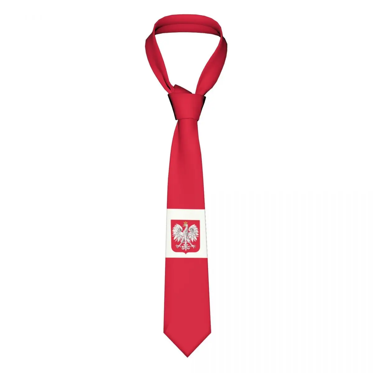 Classic Polish Flag Neck Tie for Business Customized Men Neckties