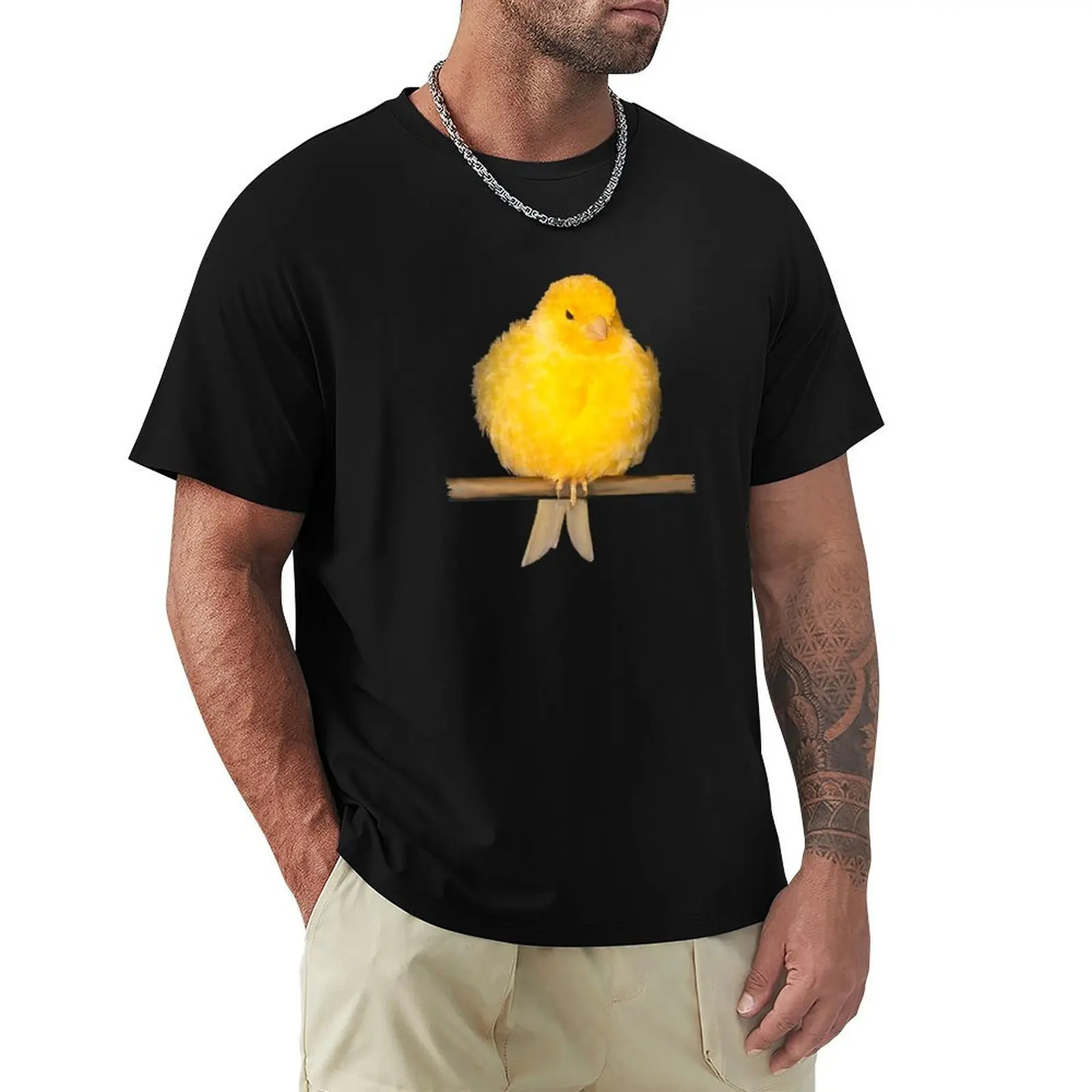 

cute canary with yellow feathers T-Shirt Comfortable Workout Short Sleeve Shirt