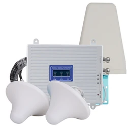 Cellphone Signal Booster Cellular And Internet Amplifier 2g 3g 4g Repeater With 2 Indoor Antennas GSM 900 1800 2100 LTE Russia