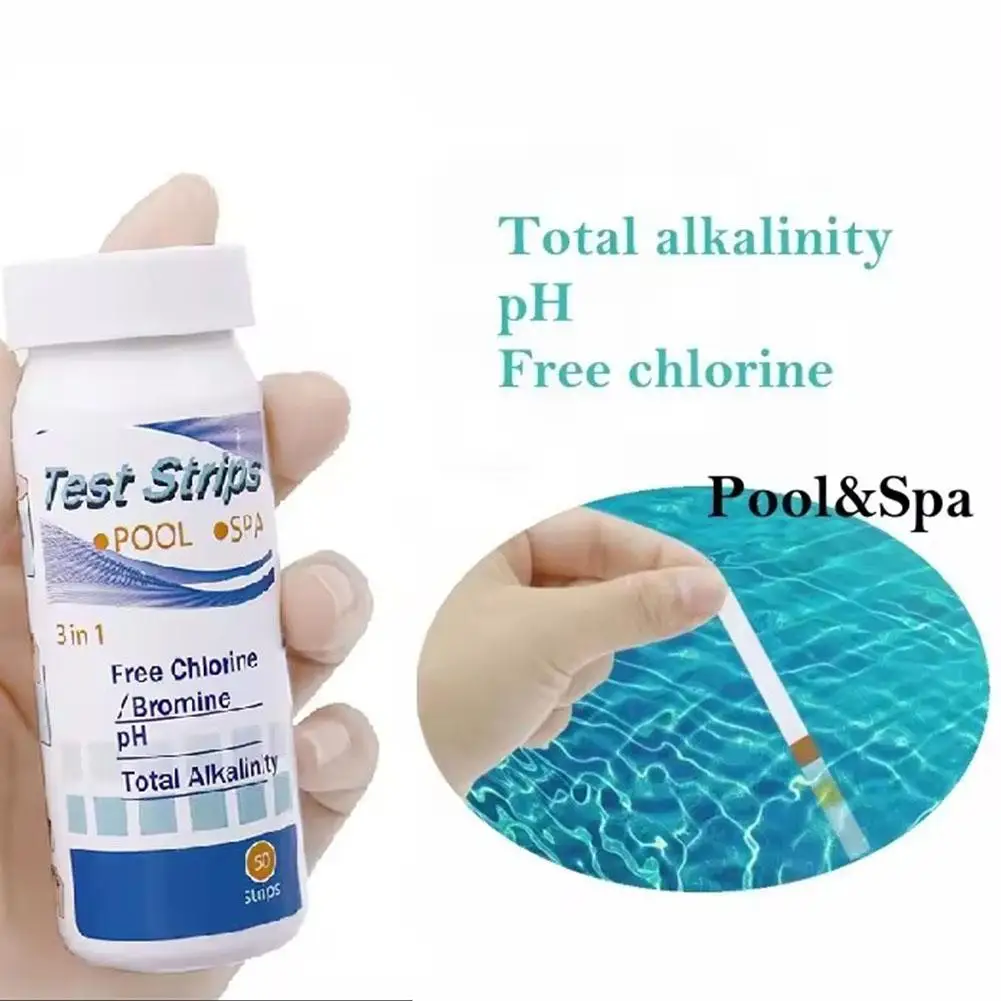 3/7 in1 cloro PH strisce reattive SPA piscina valore acqua cloro residuo Tester striscia di carta Test durezza alcalinità L2X9