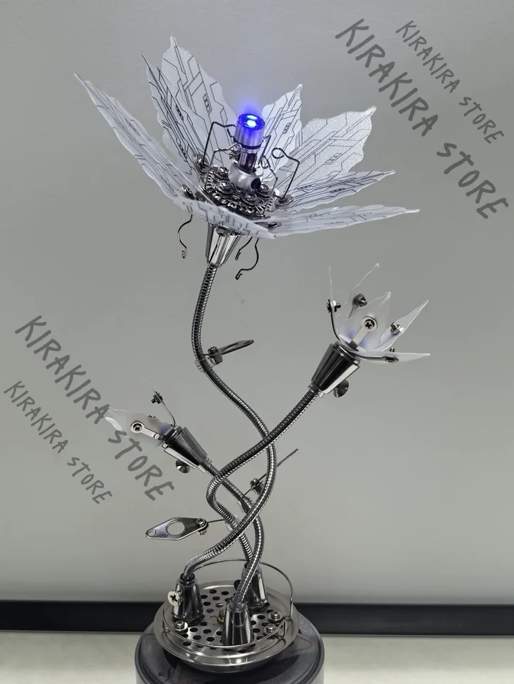 

Anime Metal Flower Figurine Zayne Love and Deepspace Cosplay Accessories Mechanical Engineering Puzzle Brick Cartoon