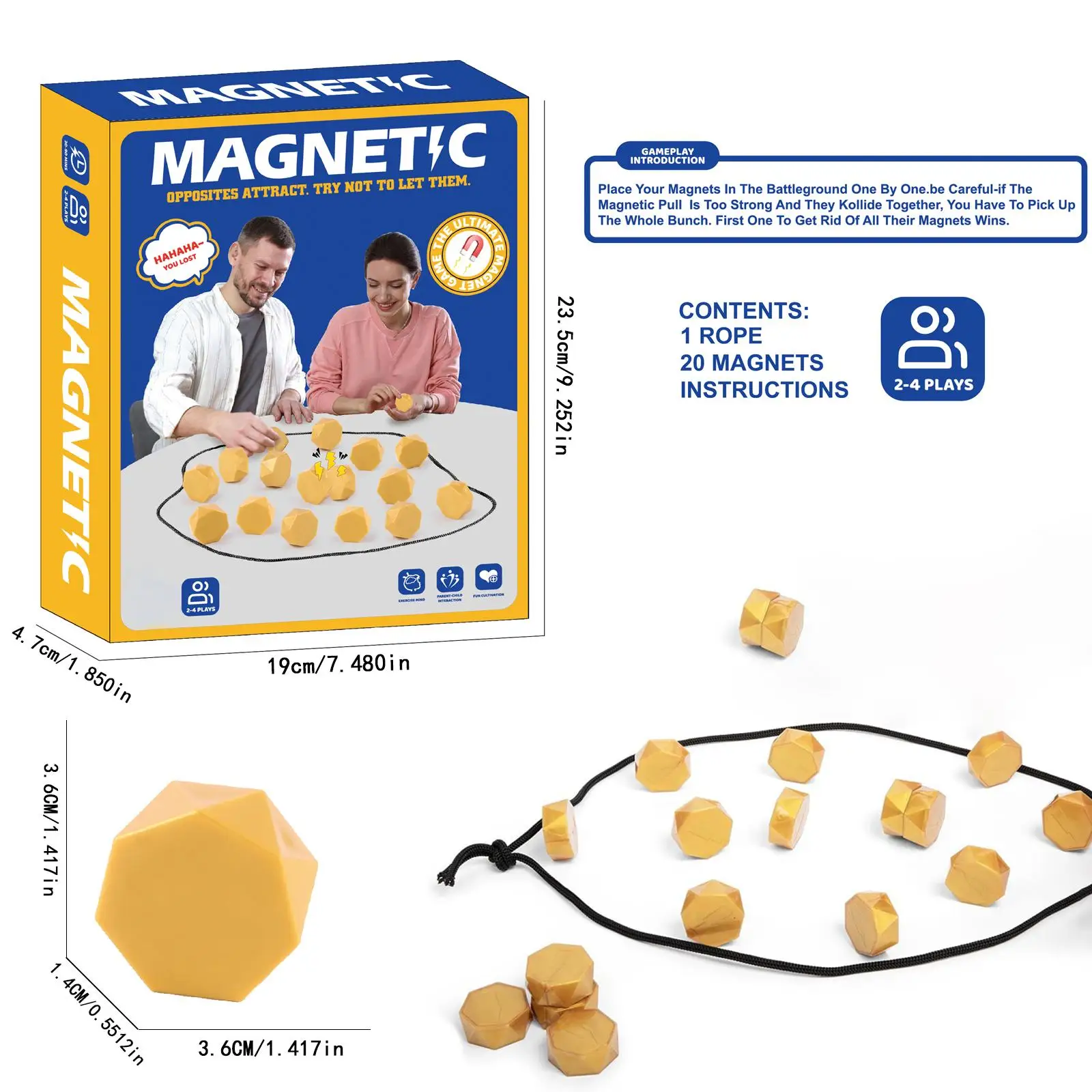 Magnetic Gold Nuggets, Chess, Magnetic Attraction, Strategic Game, Interactive Toy, Two Person Battle, Interactive Board Game, M