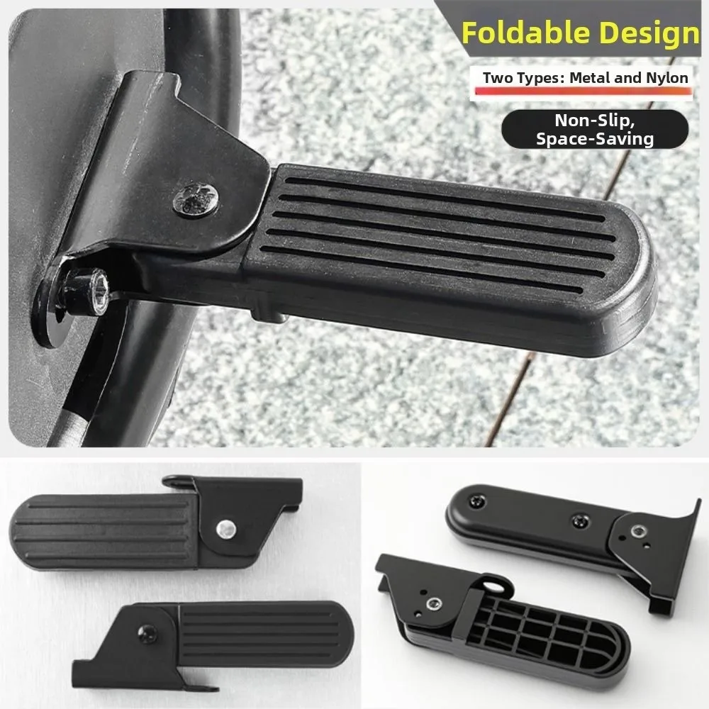 2pcs/set New Thickened Electric Moped Front Pedal 5/7cm 2Styles Scooter Front Foldable Pedal Steel Plate for Electric Bike