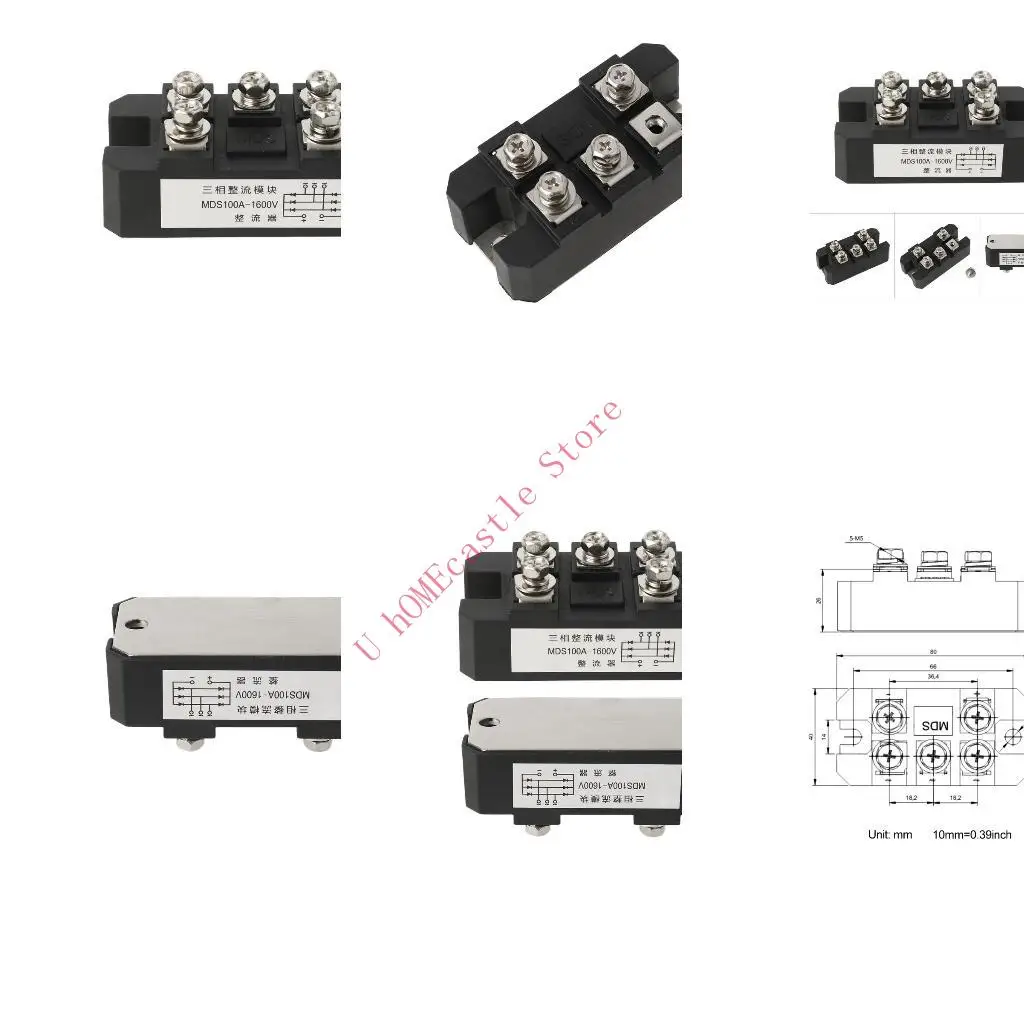 63HF MDS100A 3-Phase Diode Bridge Rectifier 100A Amp 1600V MDS100-16 MDS100A1600V