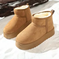 Real Sheepskin Wool Low-cut Warm Comfortable Shoes Women Fashion Short Shoes 2025 New Winter Warm Boots Fur Ladies Snow Boots