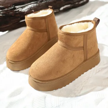 Real Sheepskin Wool Low-cut Warm Comfortable Shoes Women Fashion Short Shoes 2025 New…