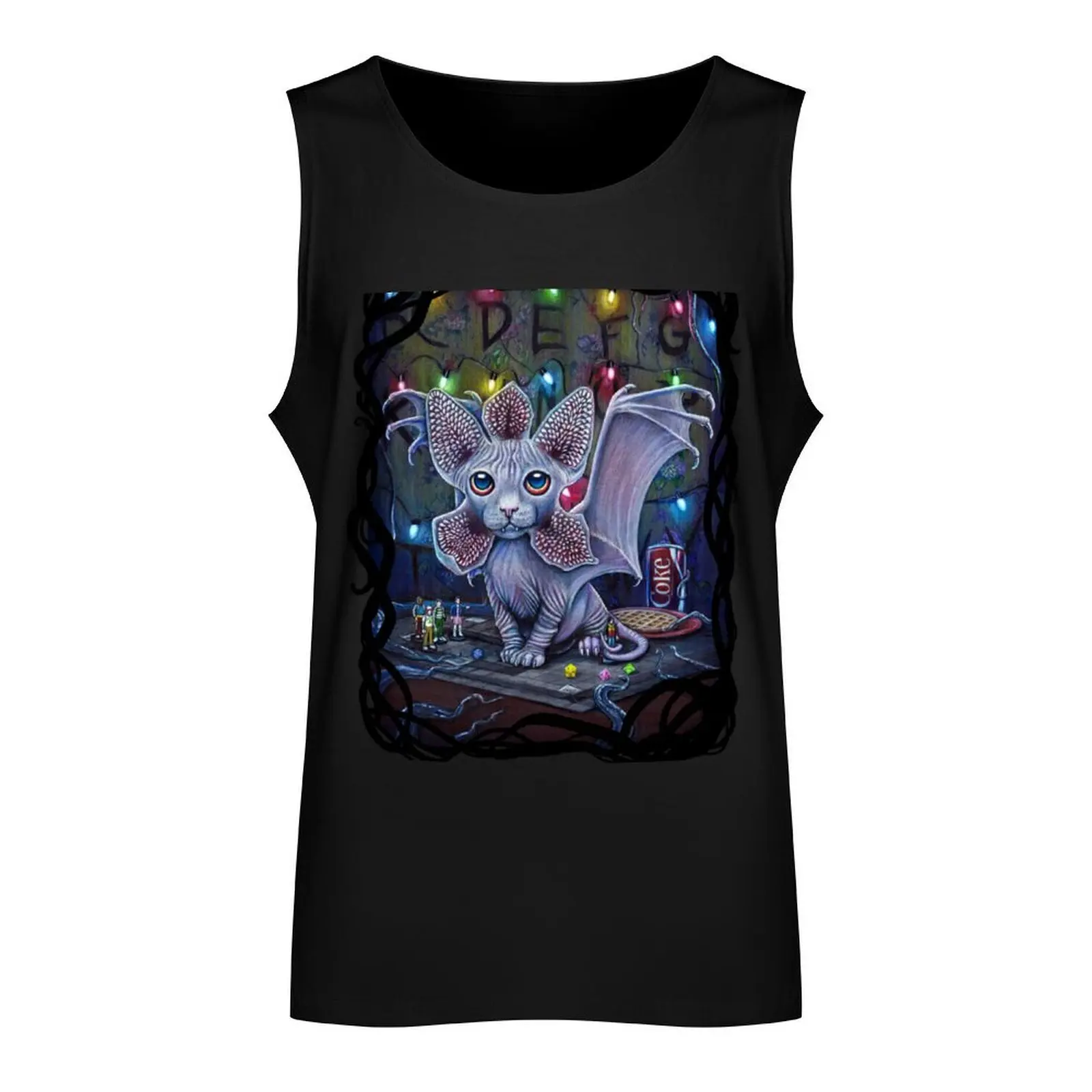 De-Meow-Gorgon Tank Top Men's clothes luxury style cotton t-shirts man gym clothes man T-shirt male