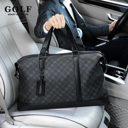 GOLF Leather Travelling Bag for Men Travel Tote Bags with Zipper Large Capacity Waterproof Hand Luggage Shoulder Handbags 2024