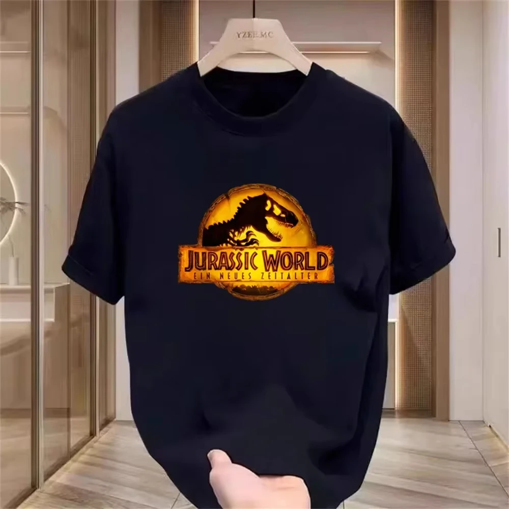 Jurassic Park Creative Luxury Men's High Quality Summer Printed T-shirt Cotton Casual Personality Y2K Children's Crewneck Top1