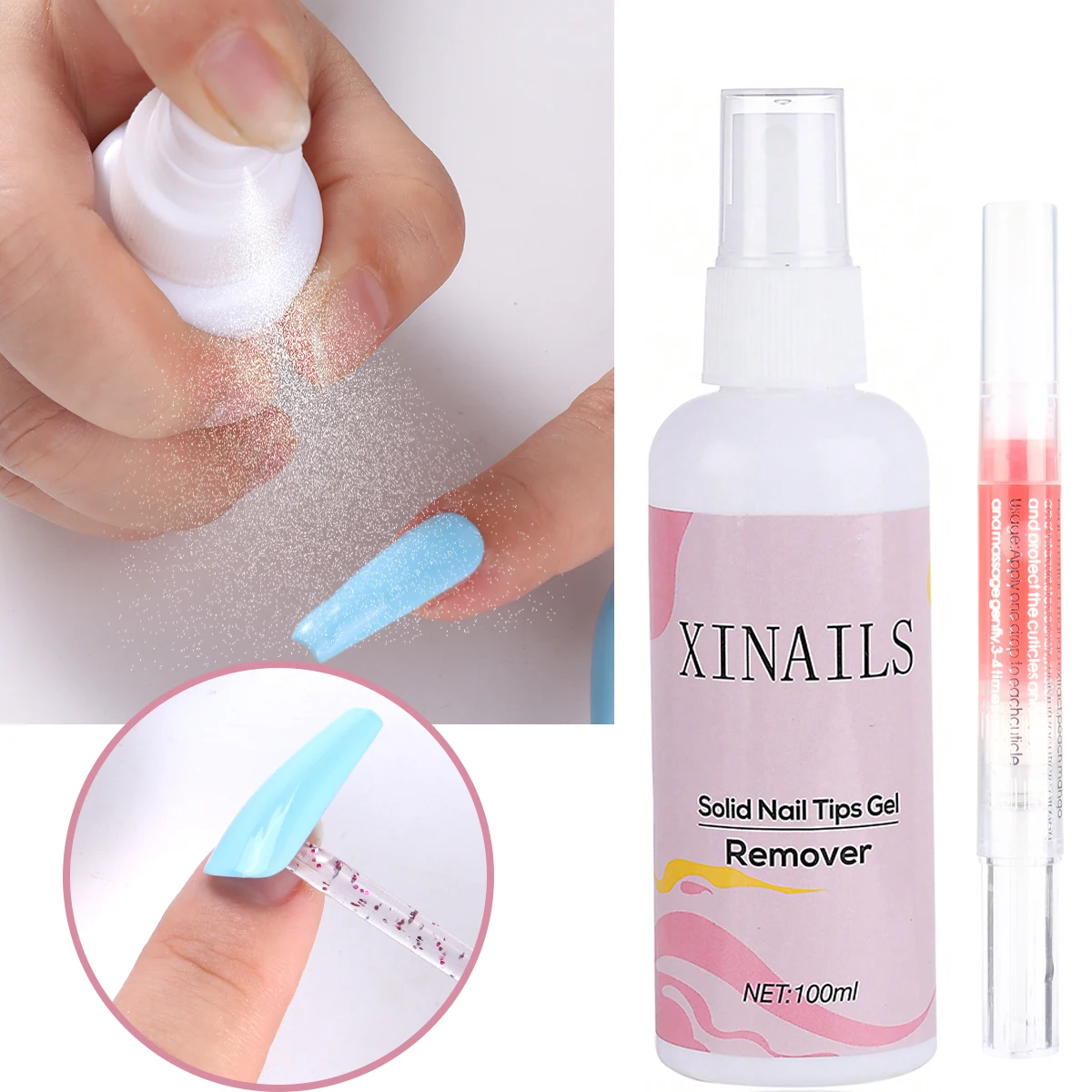 100ml Solid Nail Tips Gel Remover Liquid Quick Softening Removal Press On Nails With Nutritional Oil Care Tools Manicure No Harm