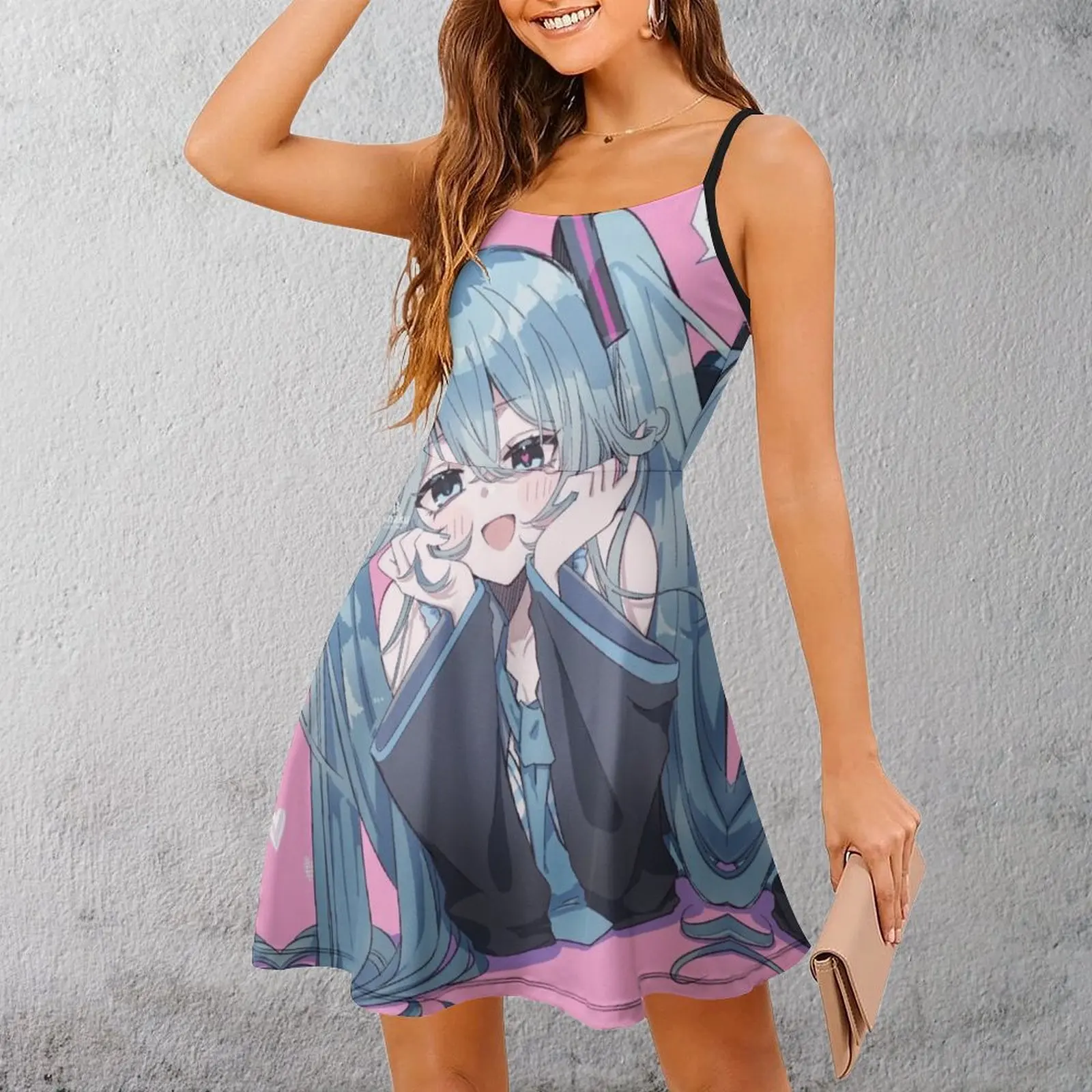 

Exotic ミク Leek Girl Princess (151) Women's Sling Dress Humor Graphic Clubs Woman's Dress The Dress Hot Sale