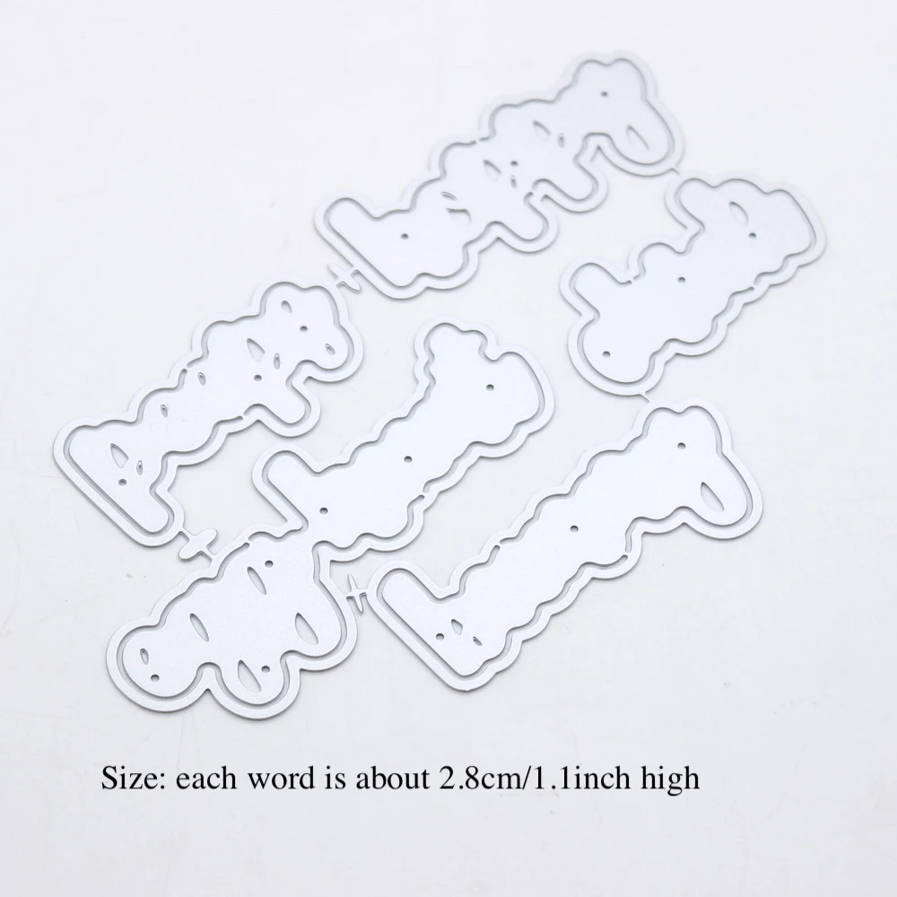 KSCRAFT New Easter Shadow Words Metal Cutting Dies Stencils for DIY Scrapbooking Decorative Embossing DIY Paper Cards