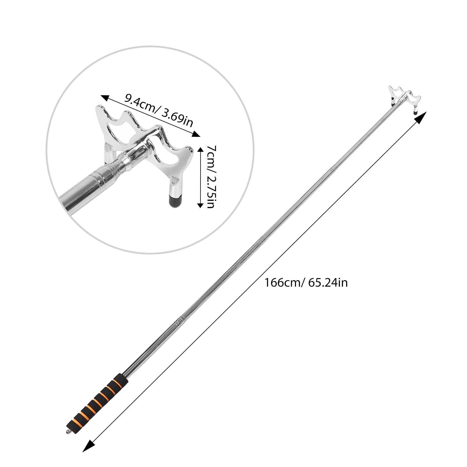 Accessoires de Table de billard, bâton de pont de billard tenu à la main en acier inoxydable évolutif