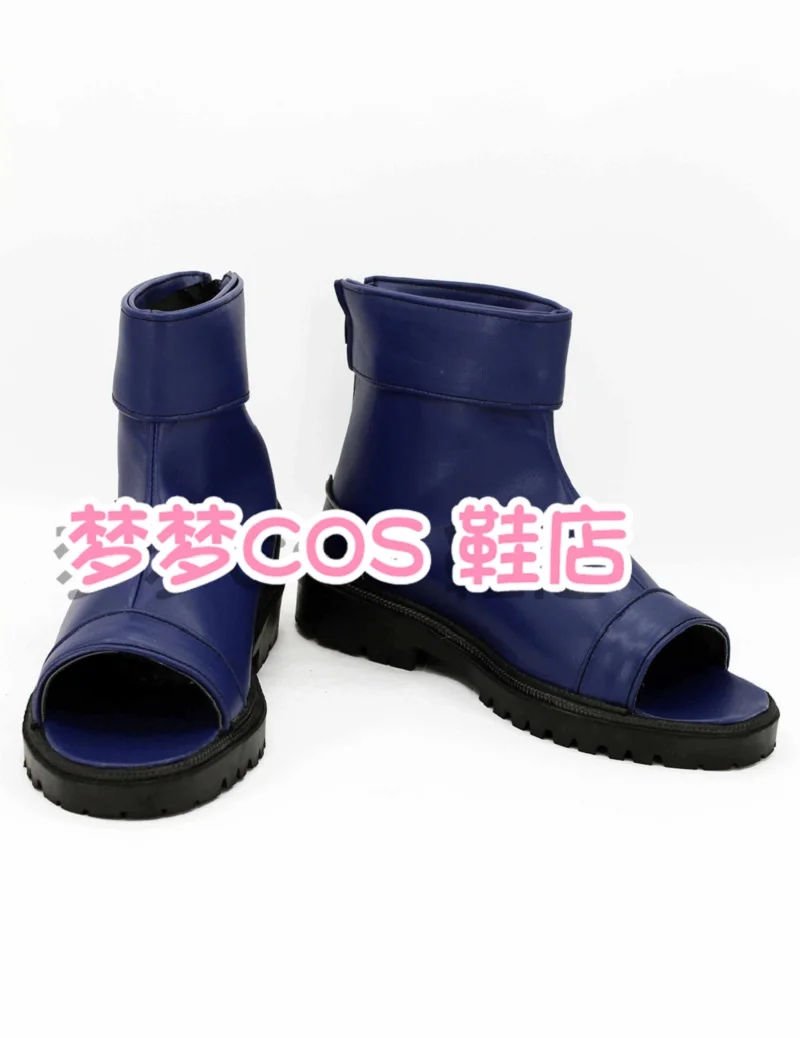 

JP Anime Seventh Hokage of Konohagakure Cosplay Costume Ninja Shoes Blue Handmade Boots