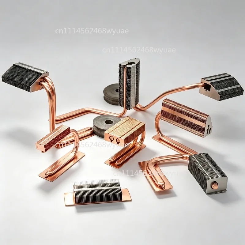 Full Copper Heat Pipe M.2 NVMe SSD Heatsink Cooling Fin Fit 2280 22110 Solid State Drive Cooler