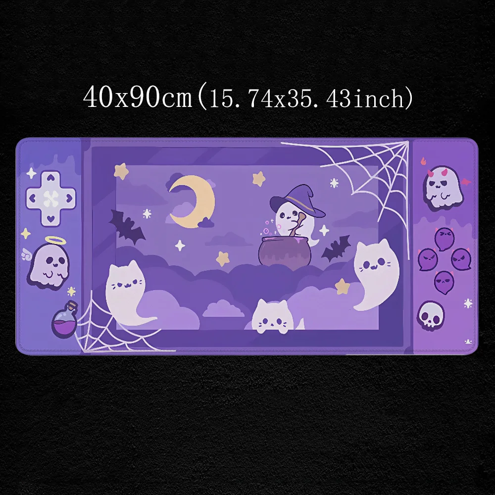 Cute Ghosts Gamer Desk Accessories Office Gaming Mats Mouse Pads Mousepad Anime Computer Table Mause Pad Mat Large Pc Xxl Setup