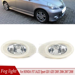 Front Bumper Fog Lamp Assembly Fog Lamp For HONDA FIT JAZZ Sport GD1 GD3 2005 2006 2007 2008 Foglight Foglamp