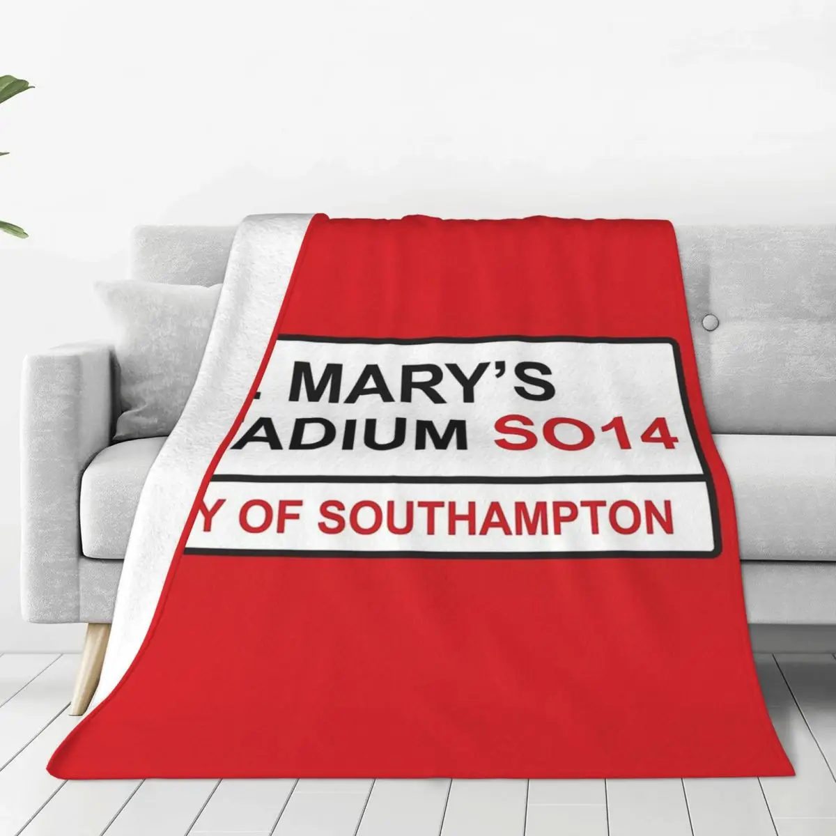 Southampton Football Team St. Mary's Stadium Street Sign Blankets Flannel Warm Sofa Throw Blankets For Couch Throws Bedspread