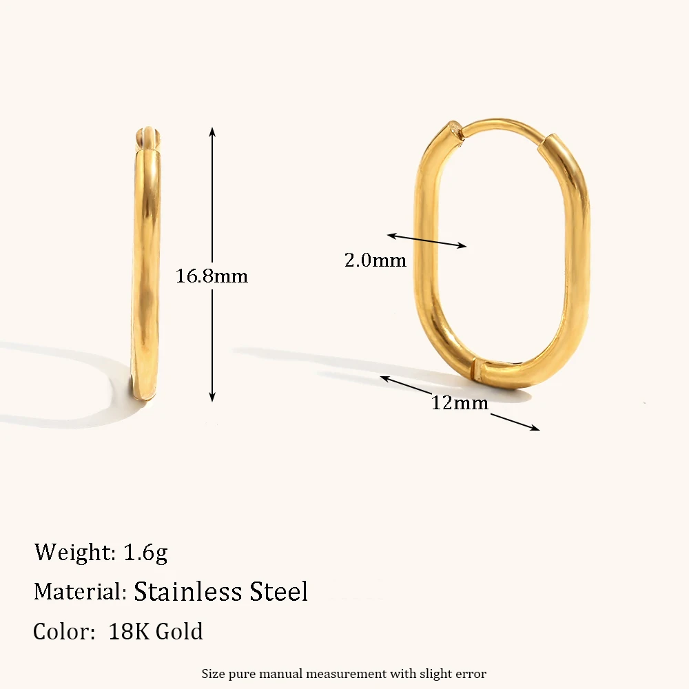 La. Muses Simple Fashion Stainless Steel Hoop Earrings For Women 2024 Unique Luxury Jewelry And Accessories