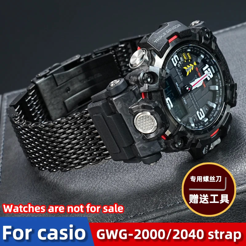 Stainless Steel Watchband For Casio G-SHOCK GWG-2000 GWG-2040 Second Generation Big Mud King Modified Strap - Men's DIY Band
