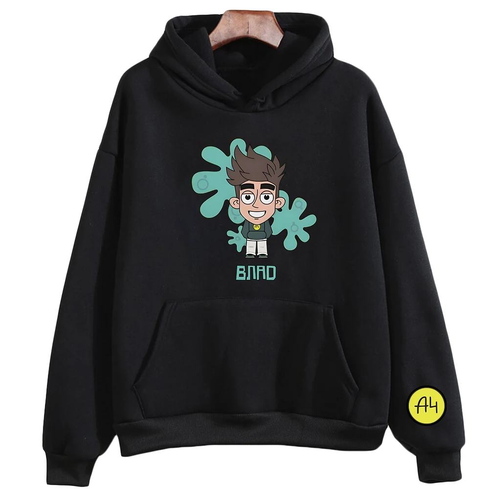 Cartoon Футболка А4 ВладА4 Boy Girl Hoodie Long Sleeve MerchA4 Children Sweatshirt Hooded Casual Kids Baby Clothing Comfortable