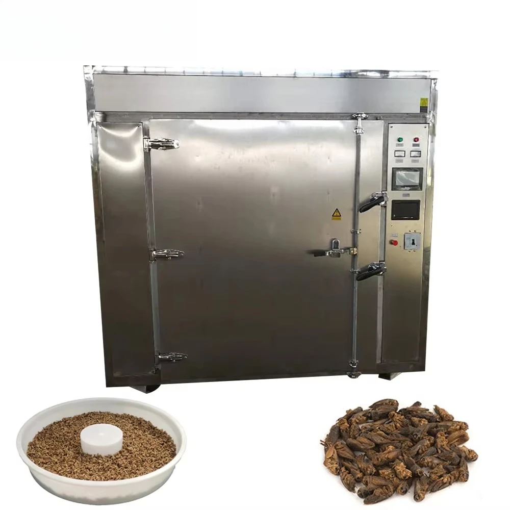 New Commercial Stainless Steel Animal Feed Maggot Insect Mealworm Microwave Dryer BSF Larvae Drying Machine 200kg/h Capacity
