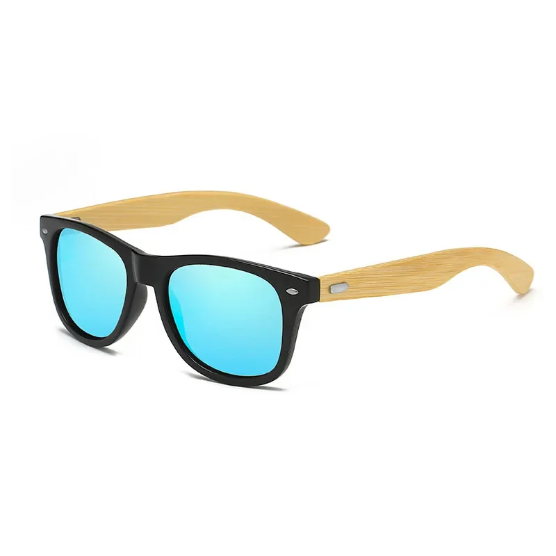 Classic Bamboo Wood Sunglasses Brand Design Men Women Coating Mirror Sun Glasses Retro Glasses UV400 Shades