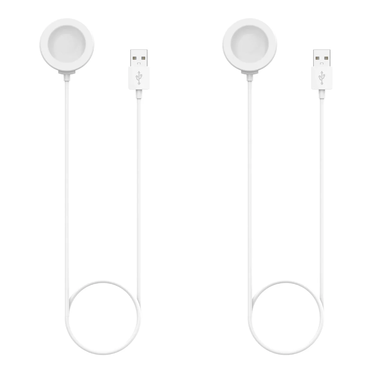 2-Pack for Huawei GT5/Watch GT4/Watch 4 Pro/Watch GT3 SE USB Smart Watch Charger Replacement Charger Charging Cable White
