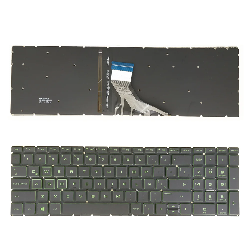 LA Spanish Keyboard for HP Pavilion Gaming 15-cx0000, 15- cx0000ns cx0001la cx0001ns cx0002ns cx0003la cx0003ns cx0004ns Backlit